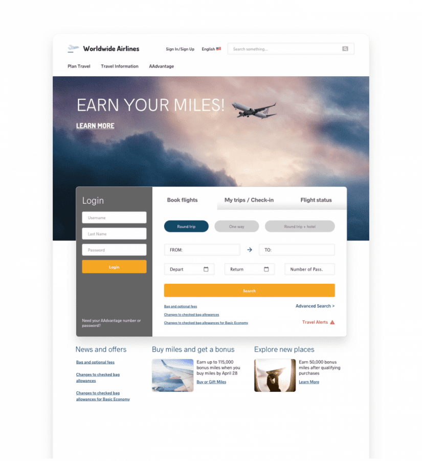 Worldwide Airlines before