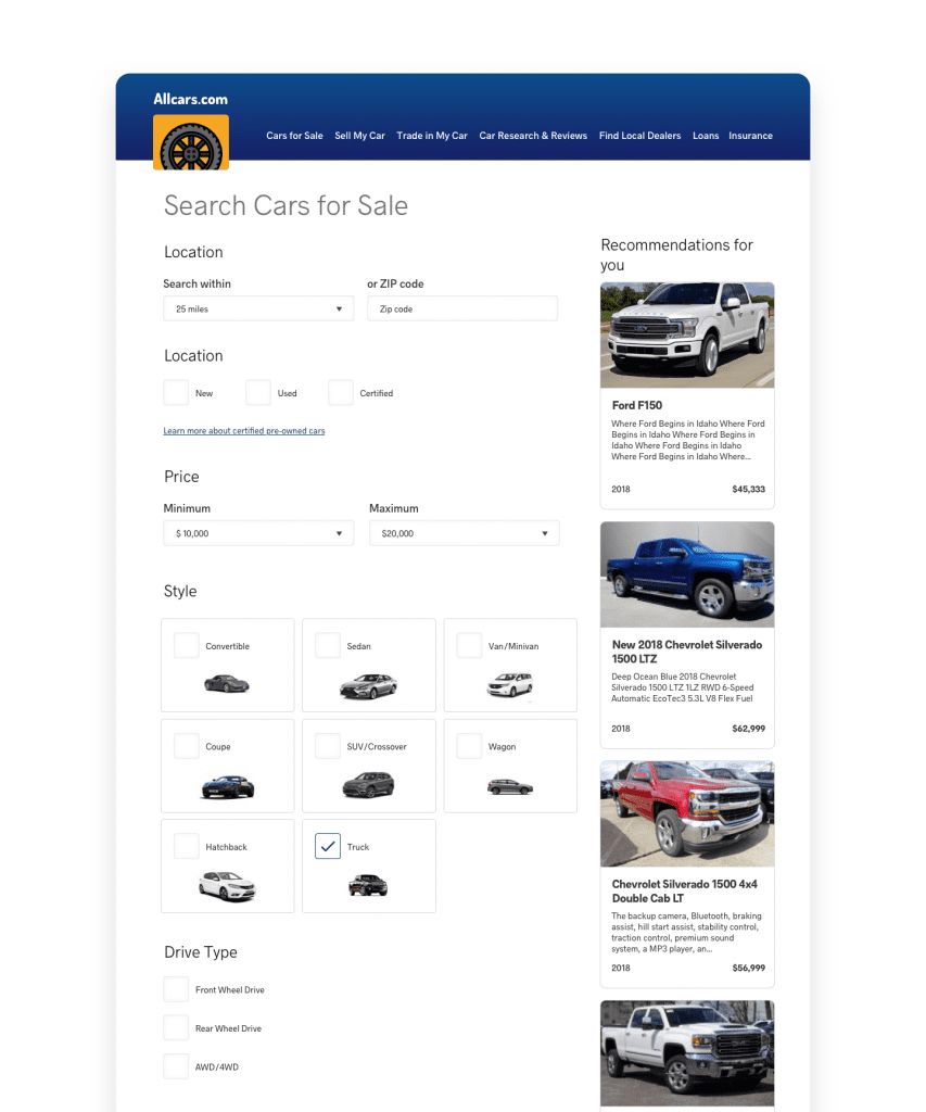 Personalized Search Page - After