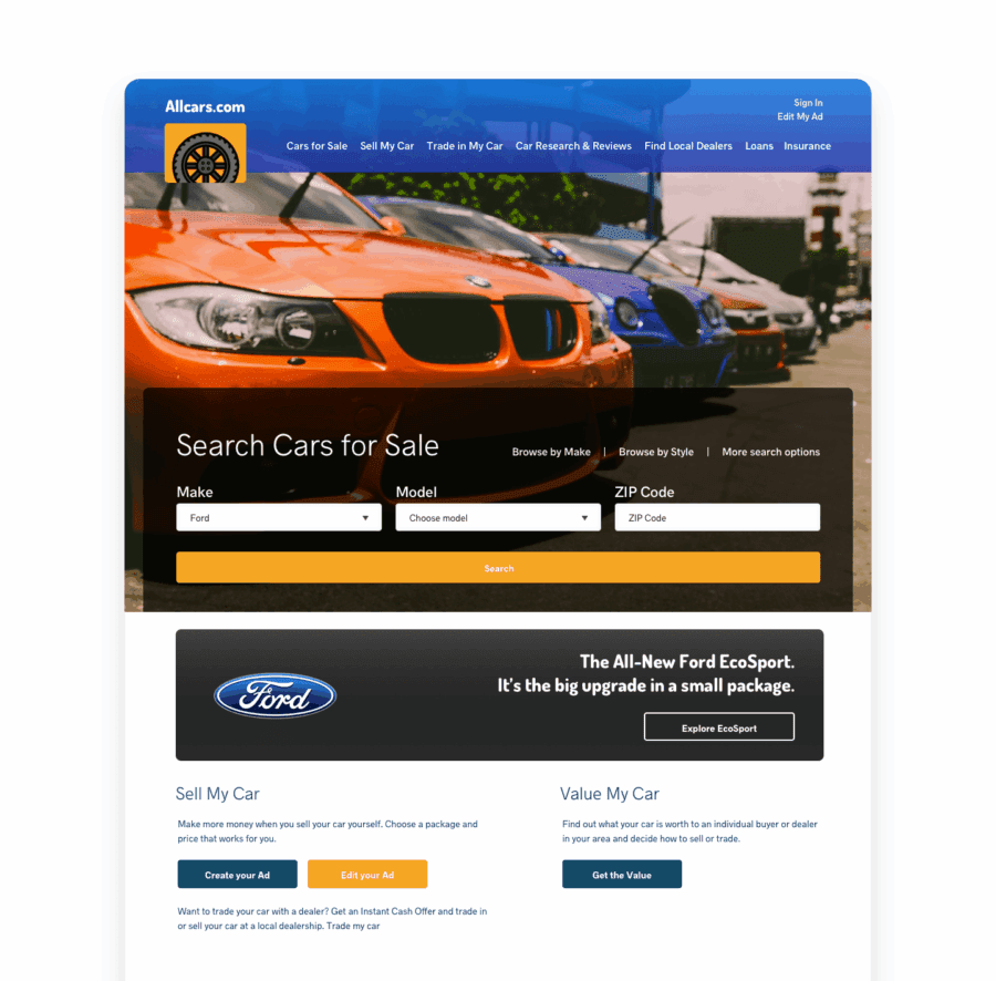 Generic Home Page - Before