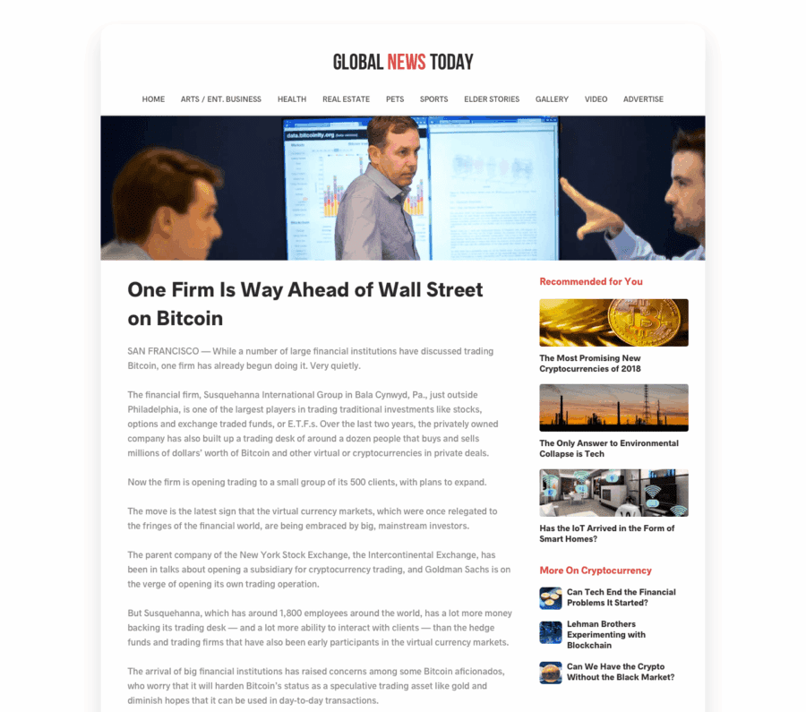 Content page recommendations for James (tech/music/environment)