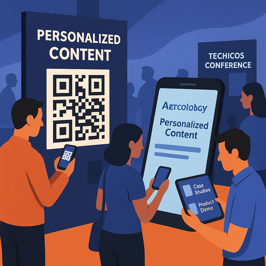 QR code, seamlessly transitioning into a personalized digital landing page