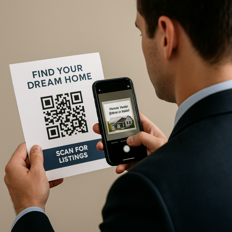 QR code, seamlessly transitioning into a personalized digital landing page