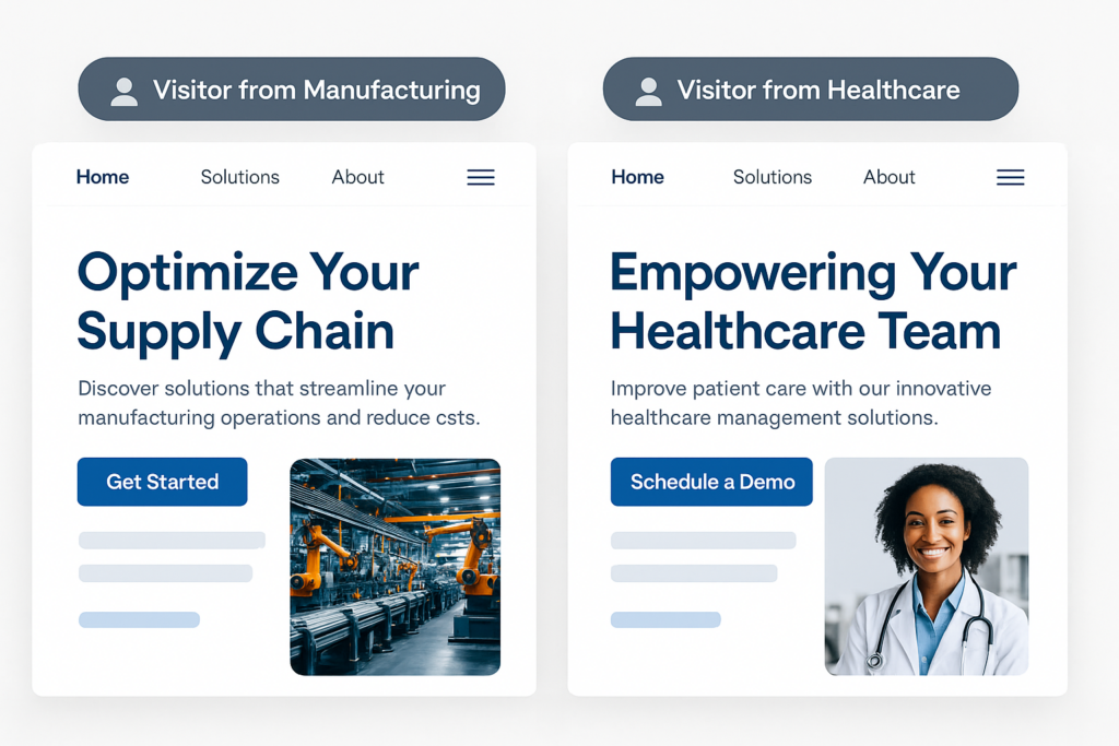 Industry-specific messaging example