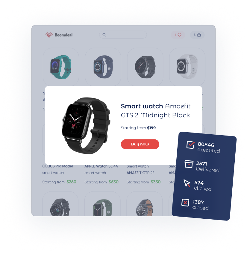 Targeted banners and pop-ups