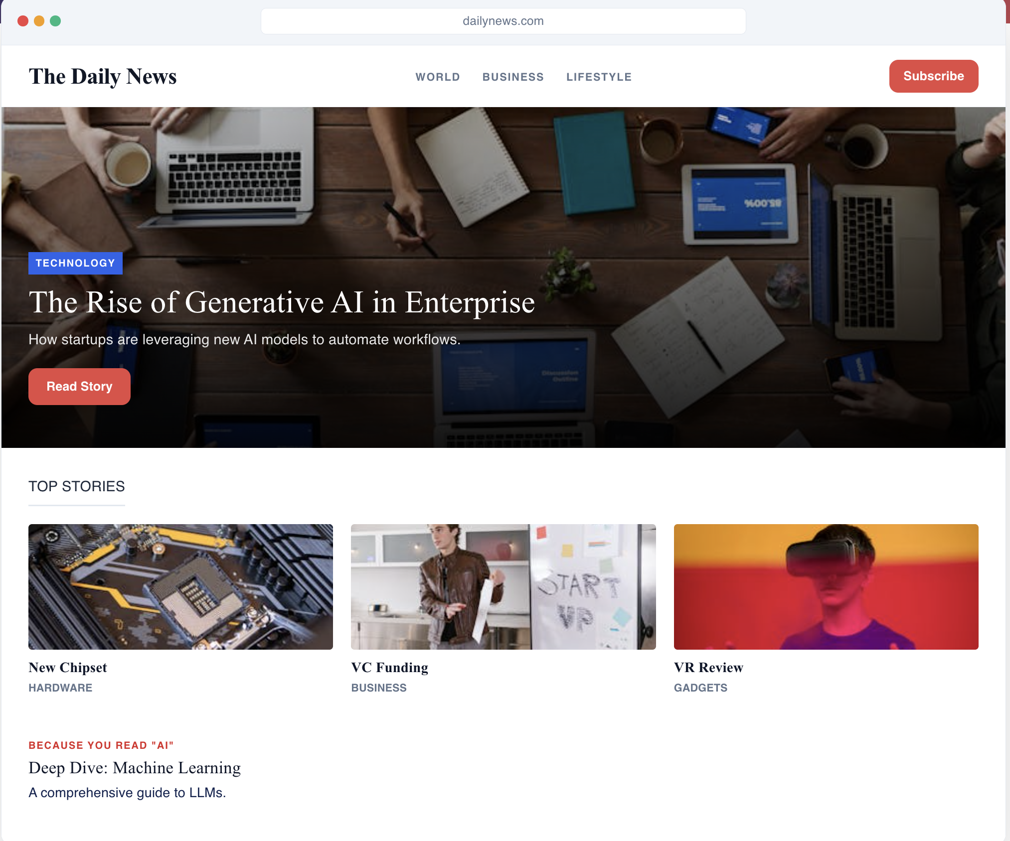 Online newspaper content recommendations overview