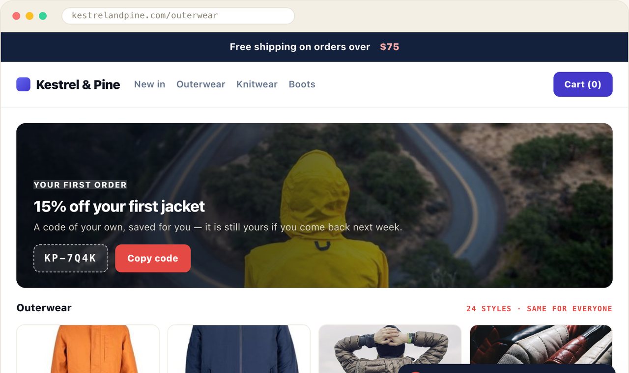 AI-picked promotions