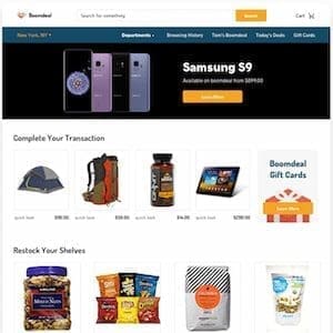 Ecommerce personalization example with product recommendations
