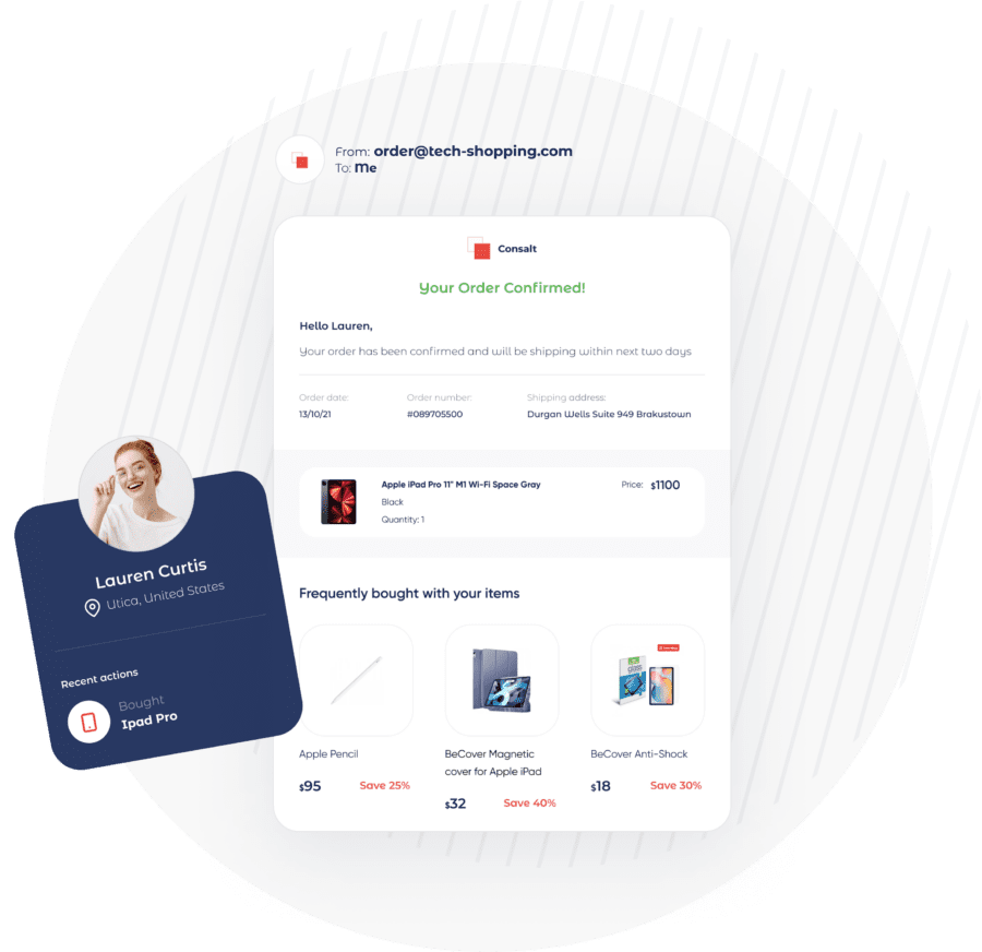 Open-time email recommendations