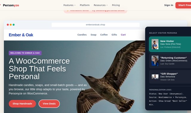 Tienda WooCommerce con ofertas y productos recomendados personalizados