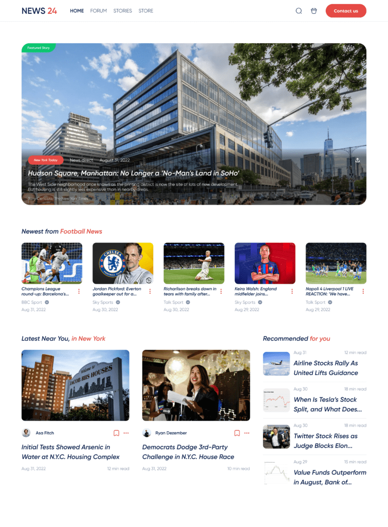 AI content-based recommendation example with topic similarity matching