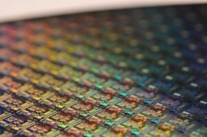 Ein Silizium-Wafer mit Chips