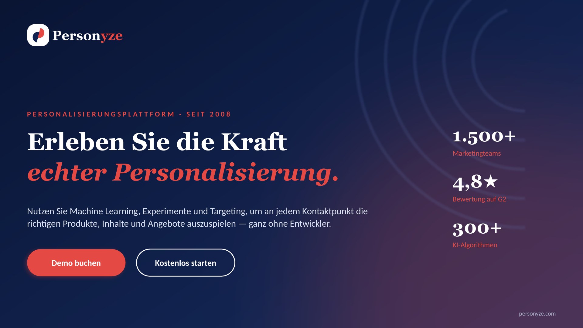 Folie 1: Erleben Sie die Kraft echter Personalisierung.