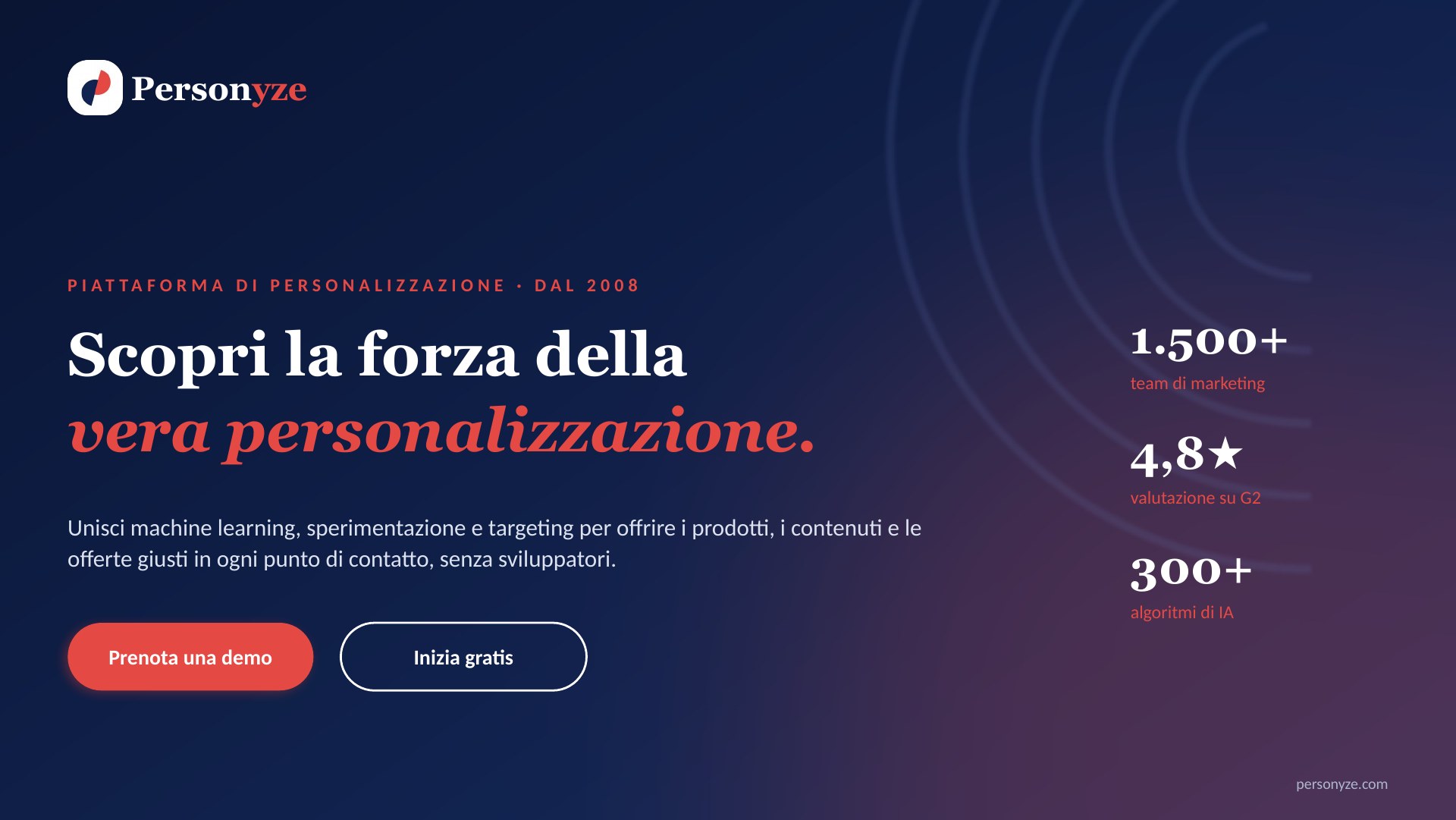 Slide 1: Scopri la forza della vera personalizzazione.