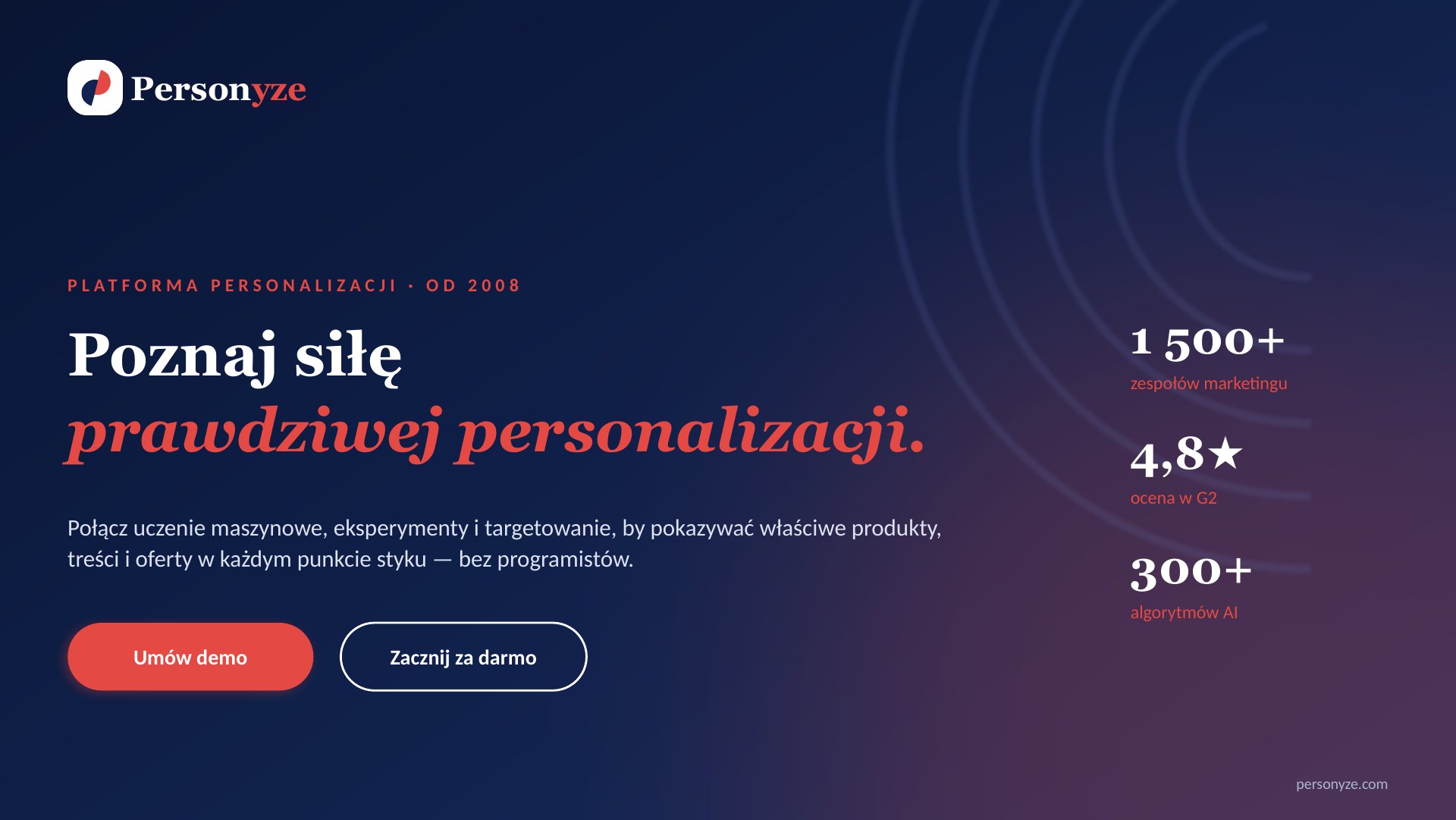 Slajd 1: Poznaj siłę prawdziwej personalizacji.