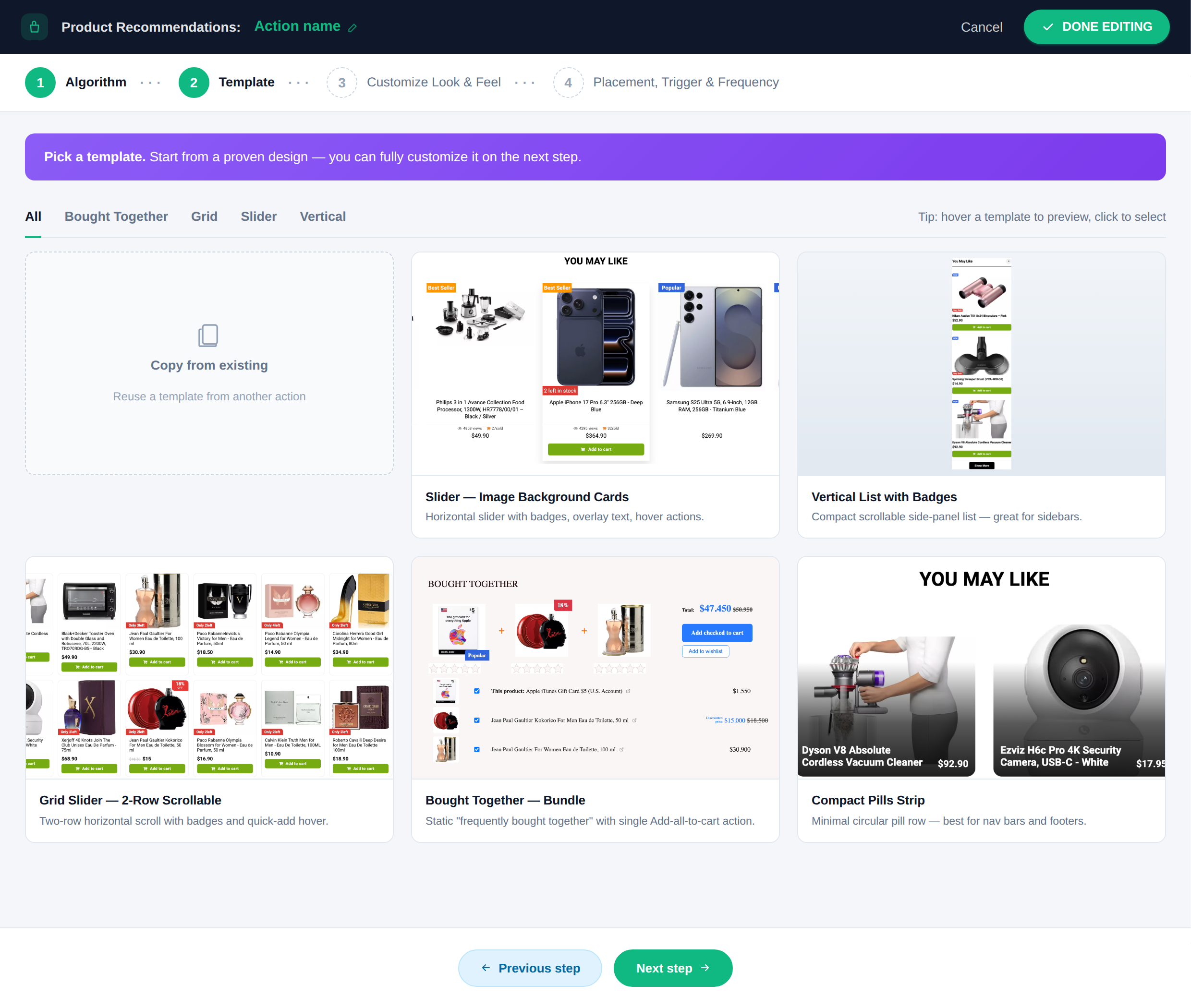 personyzerecommendationwidgetpreview Personyze Personyzeでのレコメンドウィジェットのプレビューとカスタマイズ