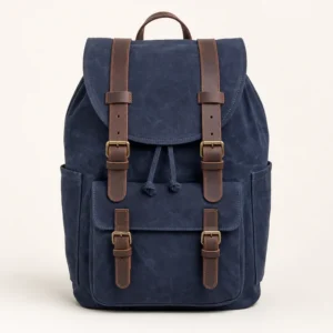 Navyblauer Canvas-Rucksack